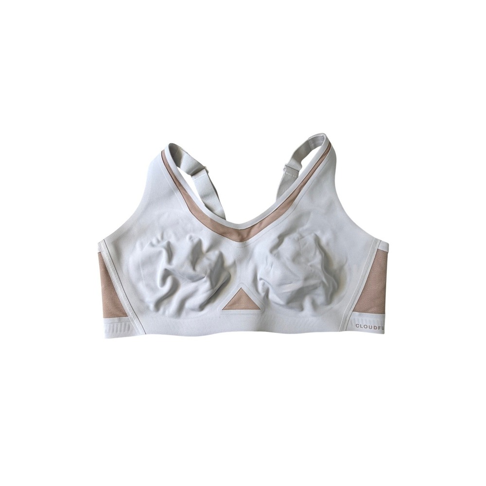 Honeylove Silhouette Bra White Cloudfuse Wireless Mesh Panels Size 1X